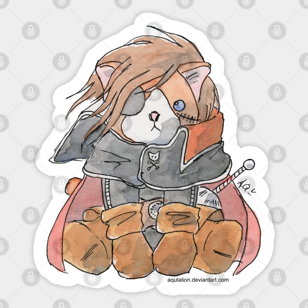 Harlock the Cat Cosplay: Actual Harlock! Sticker by Aqutalion